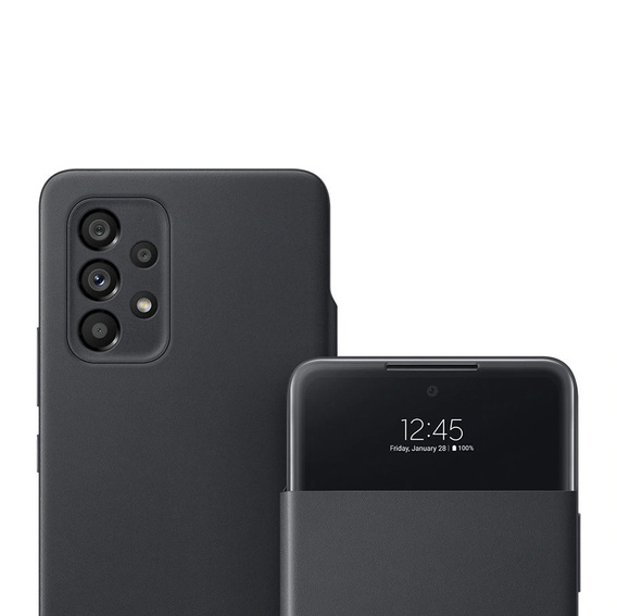 Original Samsung Case for Galaxy A53 5G, S View Wallet Cover, black