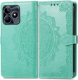 Flip case for Realme Note 50, Mandala, green