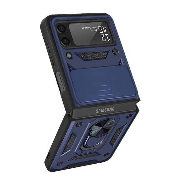 Case for Samsung Galaxy Z Flip3 5G, CamShield Slide, blue