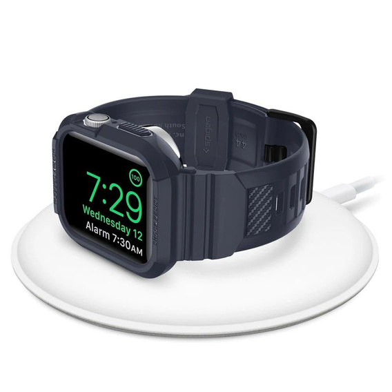 Spigen strap with case for Apple Watch 4/5/6/7/8/9/SE 44/45mm, Rugged Armor Pro, charcoal grey