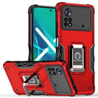 Case for Xiaomi Poco X4 Pro 4G, Dual-Layer Armor, red