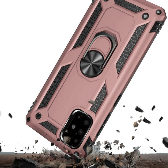 Armor Case for Samsung Galaxy A51, Nox Case Ring, pink rose gold