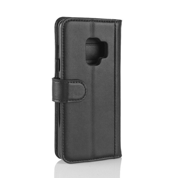 Flip case for Samsung Galaxy S9, Leather Flexi Book, black