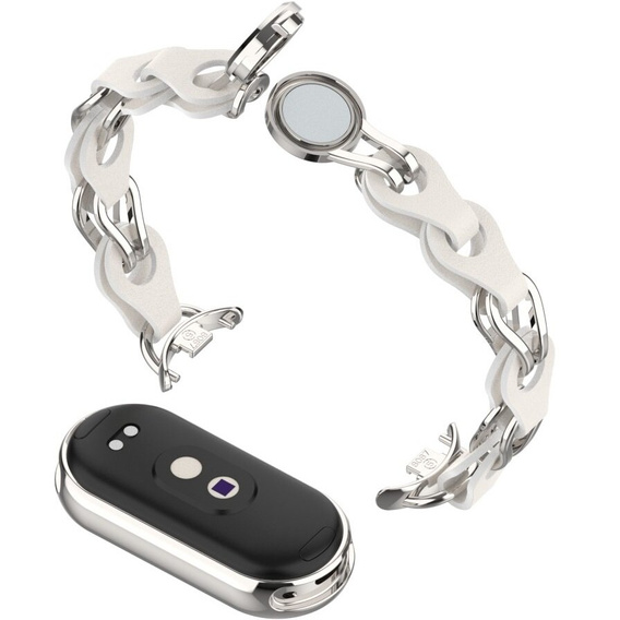 Stainless Steel Watch Strap with Protective Case for Apple Watch, Silver