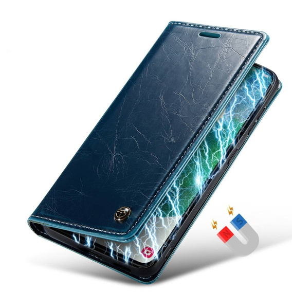 CASEME flip case for Samsung Galaxy S21 FE, Waxy Textublue, blue