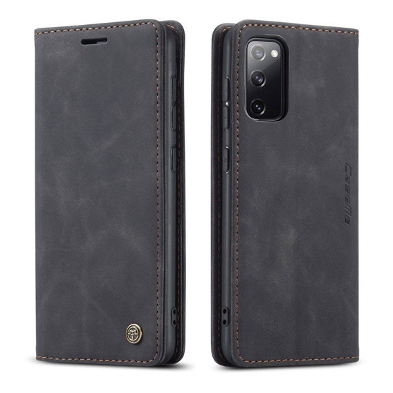 CASEME case for Samsung Galaxy S20 FE, Leather Wallet Case, black