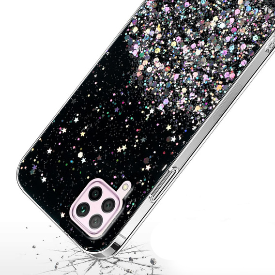 Case for Huawei P40 Lite, Glittery, black