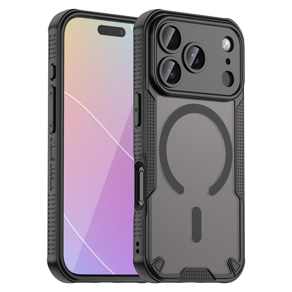 Case for iPhone 17 Pro Max, for MagSafe, armoured, black