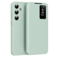 Flip case for Samsung Galaxy S24 FE, Smart View Wallet, green