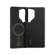 BENKS Kevlar Case for Samsung Galaxy S25 Ultra, for MagSafe, Carbon Fiber, black