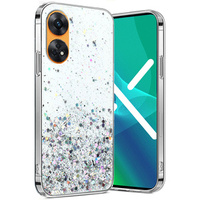 Case for Oppo Reno8 T, Glittery, transparent