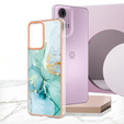 Protective Case for Motorola Moto G24 / G24 Power / G04, Marble Slim Case, green