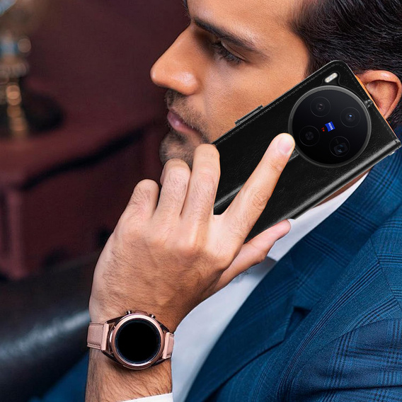 Crazy Horse Wallet flip case for Vivo X300