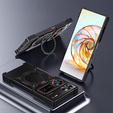 Case for ZTE nubia Z60 Ultra, Kickstand Bumper, with lens cover, for MagSafe, black / red