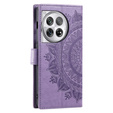 Flip case for OnePlus 12 5G, Mandala, purple