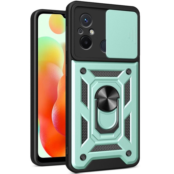 Case for Xiaomi Redmi 12C, CamShield Slide, green