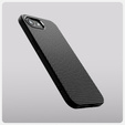 Spigen case for iPhone 16E, Liquid Air, black + 9H Tempered Glass