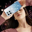 Case for Motorola Moto G56 5G, Glitter Flower, blue