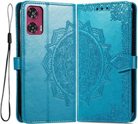 Flip case for Motorola Edge 50 Fusion 5G, Mandala, blue