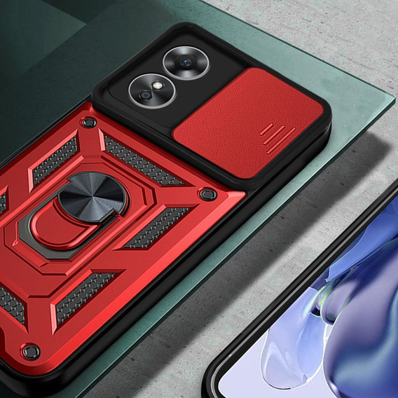 Case for Oppo A17, CamShield Slide, red