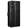 Flip case for Xiaomi Redmi 13C / Poco C65, Crazy Horse Wallet, black