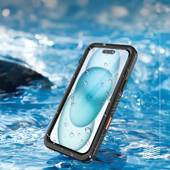 IP68 Waterproof Case for iPhone 16 Plus, black