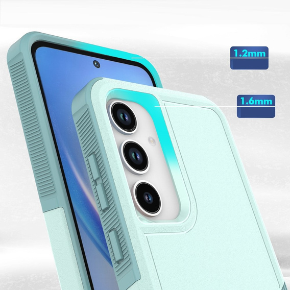 Armored Case for Samsung Galaxy A35 5G, Dual Shockproof, green