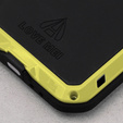 Love Mei Case for iPhone 14, armored with glass, yellow