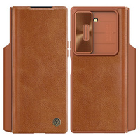 NILLKIN flip case for Samsung Galaxy Z Fold6 5G, CamShield Qin Pro, leather, brown
