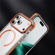 Armoured case for MagSafe clear with orange sides for iPhone 17 Pro