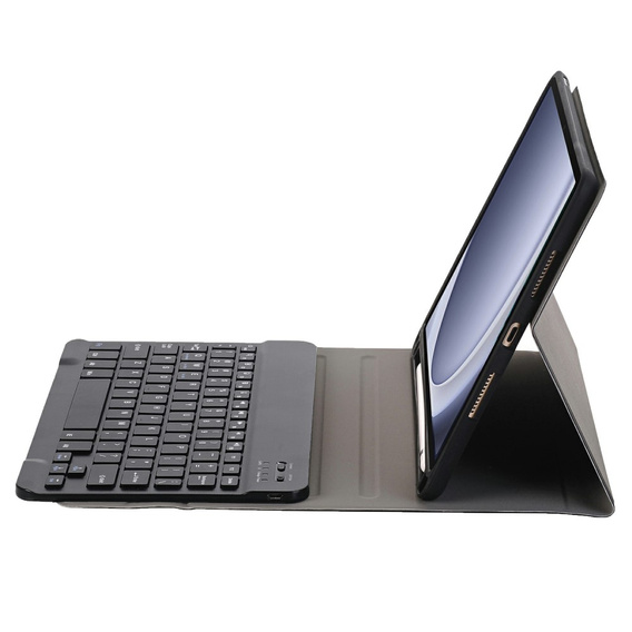 Case + keyboard Samsung Galaxy Tab A9+, Leather Pen Slot, black