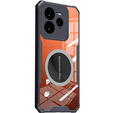 Case for Realme GT 7 Pro, with magnetic sheet, transparent / black