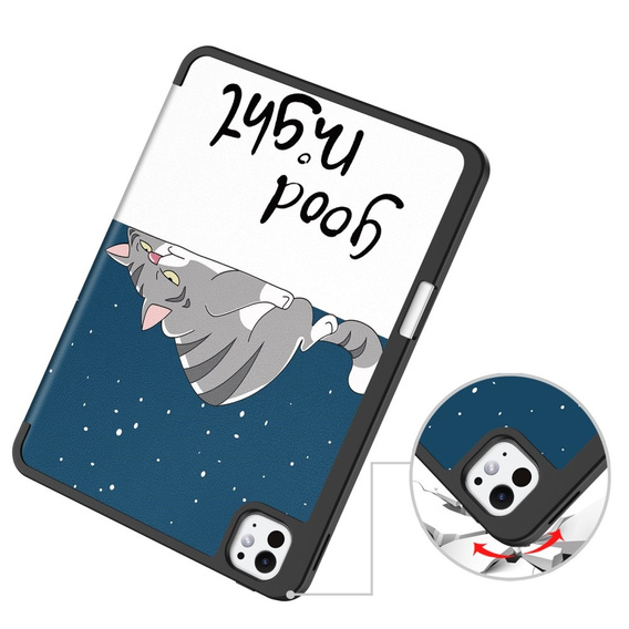 Case for iPad Pro 11 2024, Smartcase, sleeping cat