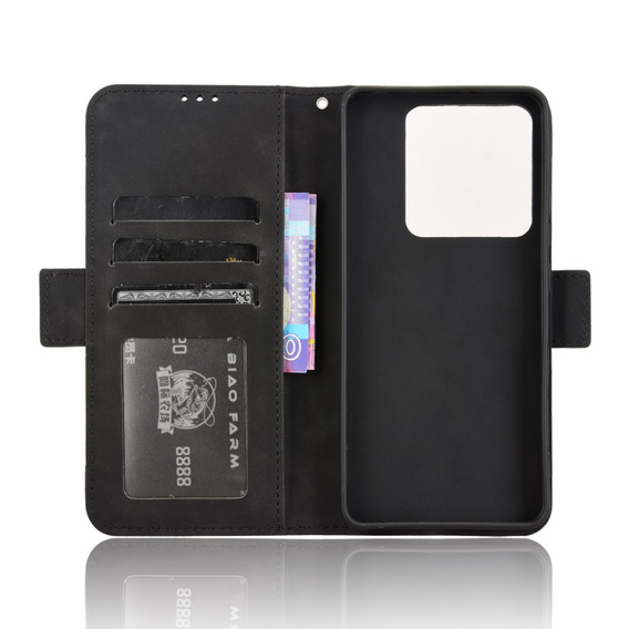Flip case for Xiaomi Poco M7 Pro 5G, Card Slot, black