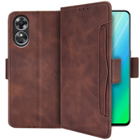 Flip case for Oppo A78 4G, Card Slot, brown