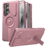 Armored case for Samsung Galaxy S25 Ultra, Dexnor CamProtect MagSafe, pink (Two frames)