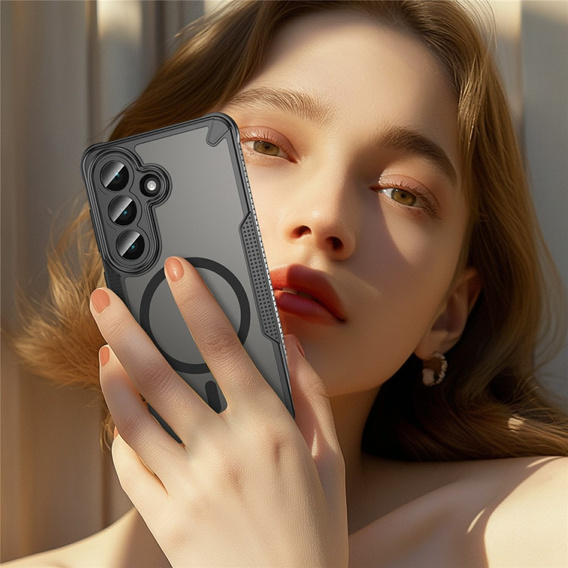 Armoured case for Samsung Galaxy S26, for MagSafe, matte, black