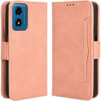 Flip case for Motorola Moto E14, Card Slot, pink