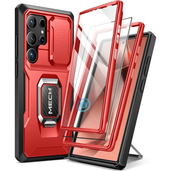 Case for Samsung Galaxy S24 Ultra, Tongate MECH, red