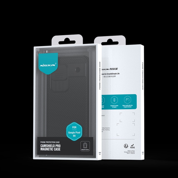 NILLKIN Case for Google Pixel 8A, Silicone CamShield Case for MagSafe, black