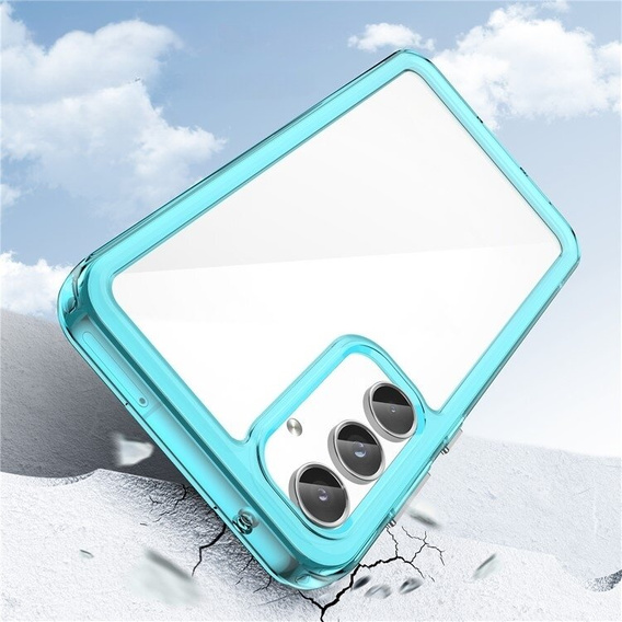 Case for Samsung Galaxy A55 5G, Fusion Hybrid, transparent / blue