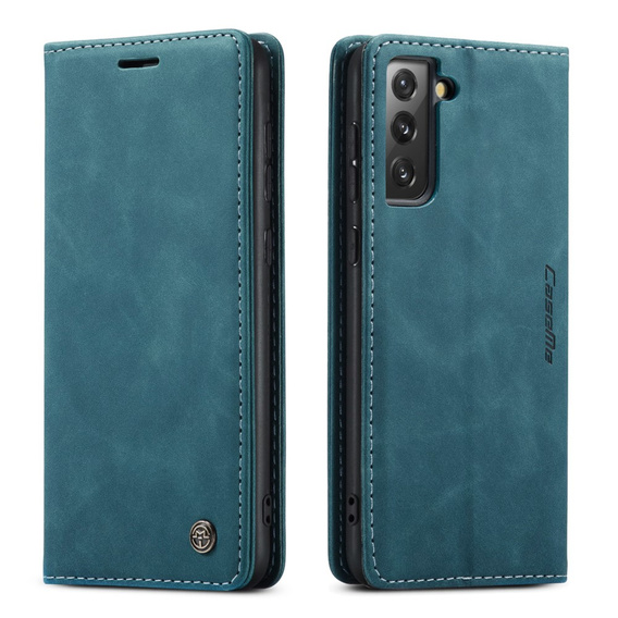 CASEME case for Samsung Galaxy S21 FE, Leather Wallet Case, green