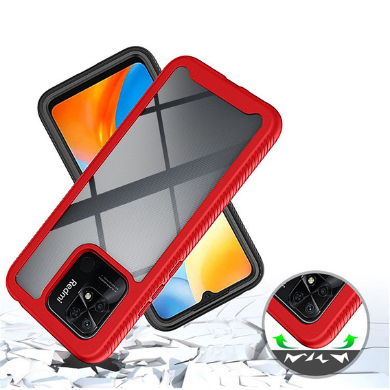 Case for Xiaomi Redmi 10C, Shockproof, with film, blue
