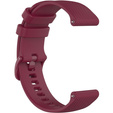 Silicone strap for 18mm do Garmin Vivomove 3S / Vivoactive 4S, Wine Red