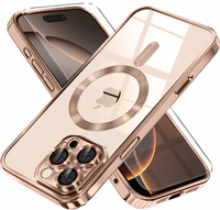 Case for iPhone 16 Pro, Electro MagSafe, desert titanium + Screen Glass