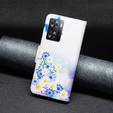 Flip case for OPPO A57 / A57s, Wallet, butterfly & flowers, white