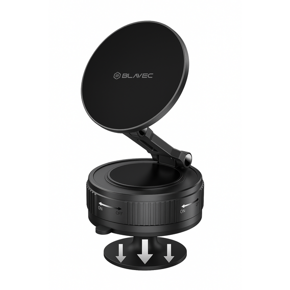 Magnetic vacuum phone holder, for smartphones with MagSafe and magnetic cases