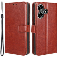 Flip case for Infinix Hot 30, Crazy Horse Wallet, brown