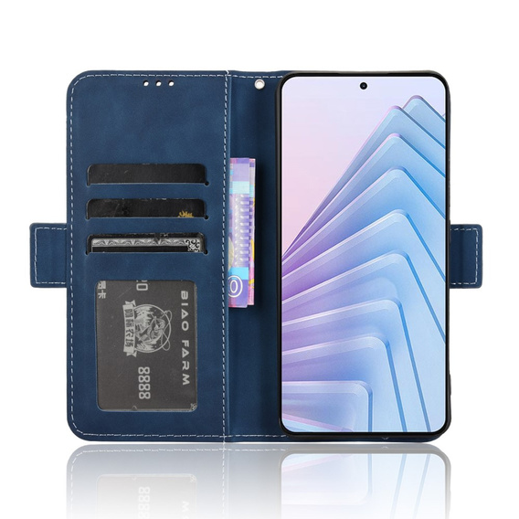 Flip case for Xiaomi Redmi Note 14 4G, Card Slot, dark blue
