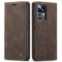 CASEME case for Xiaomi 12T / 12T Pro, Leather Wallet Case, brown